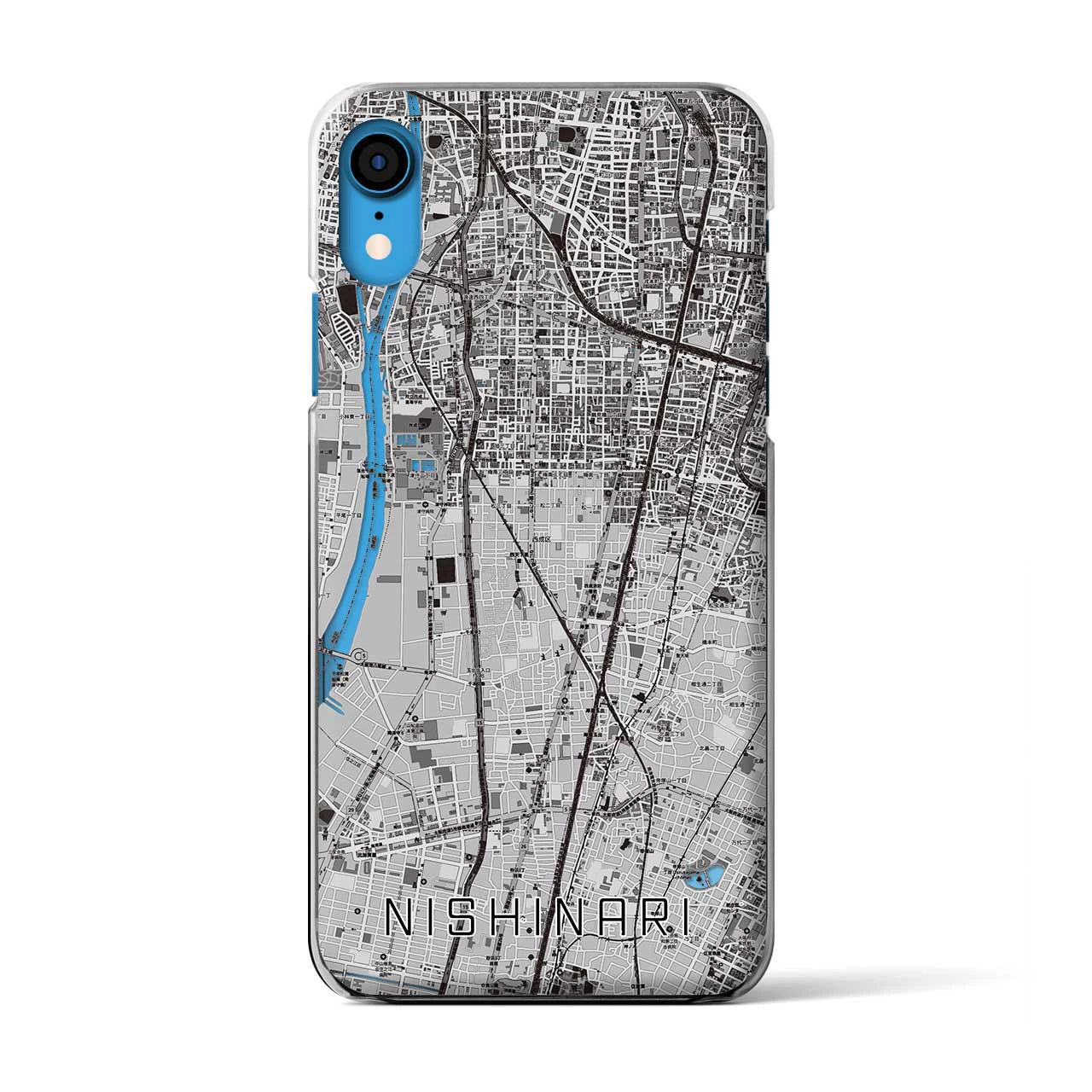 【西成(大阪府)】地図柄iPhoneケース(クリアタイプ)