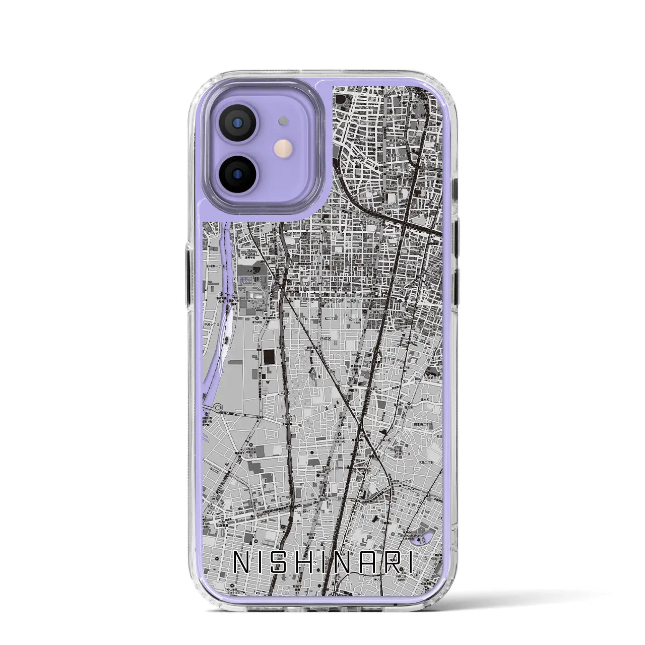 【西成(大阪府)】地図柄iPhoneケース(MagSafeタイプ)