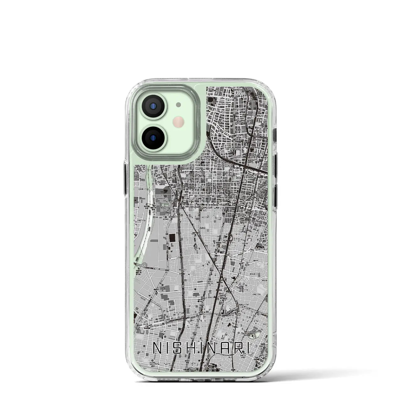 【西成(大阪府)】地図柄iPhoneケース(MagSafeタイプ)