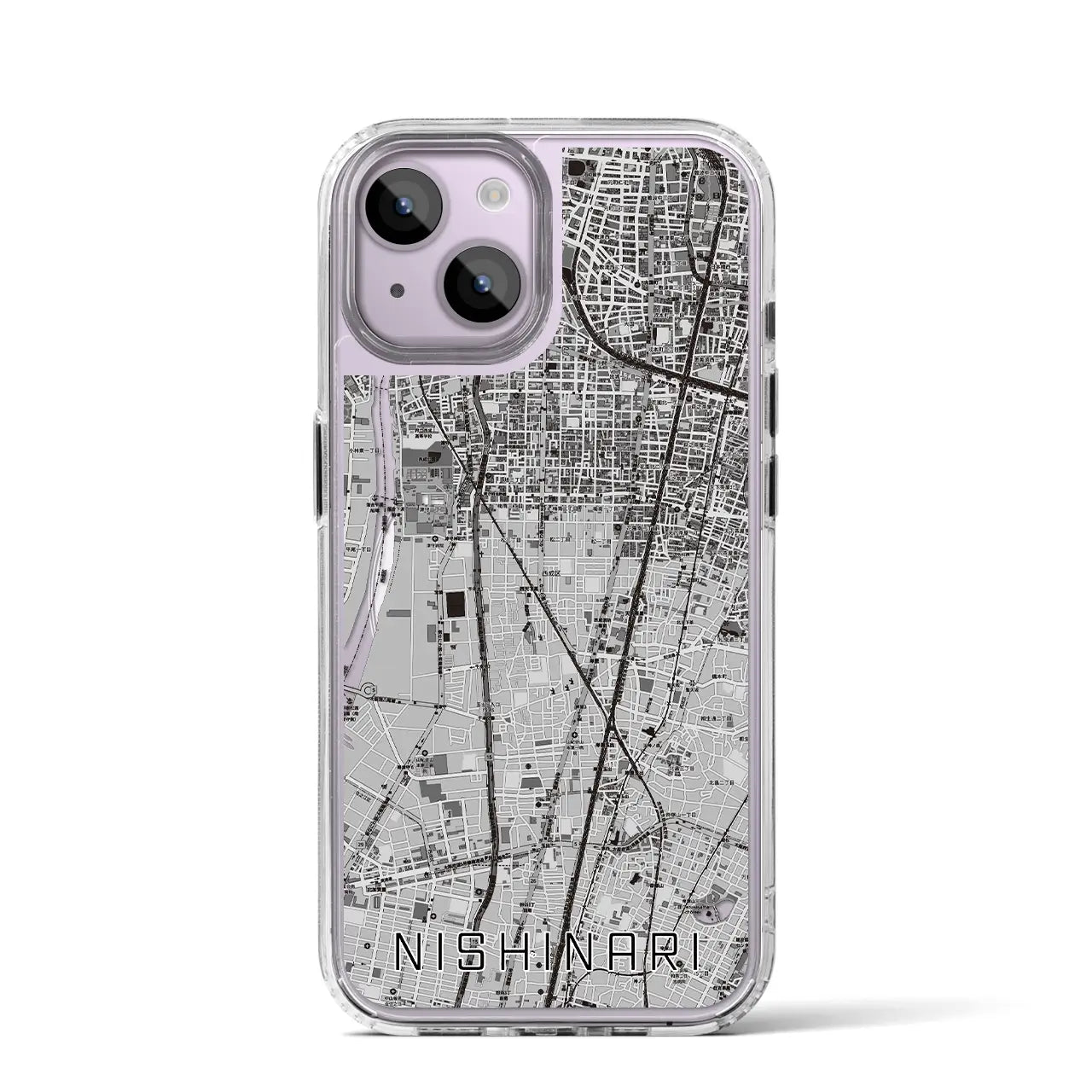 【西成(大阪府)】地図柄iPhoneケース(MagSafeタイプ)