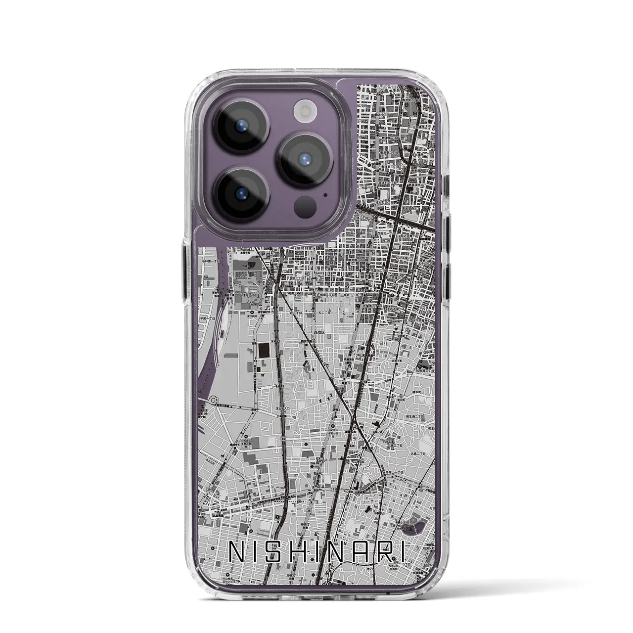 【西成(大阪府)】地図柄iPhoneケース(MagSafeタイプ)