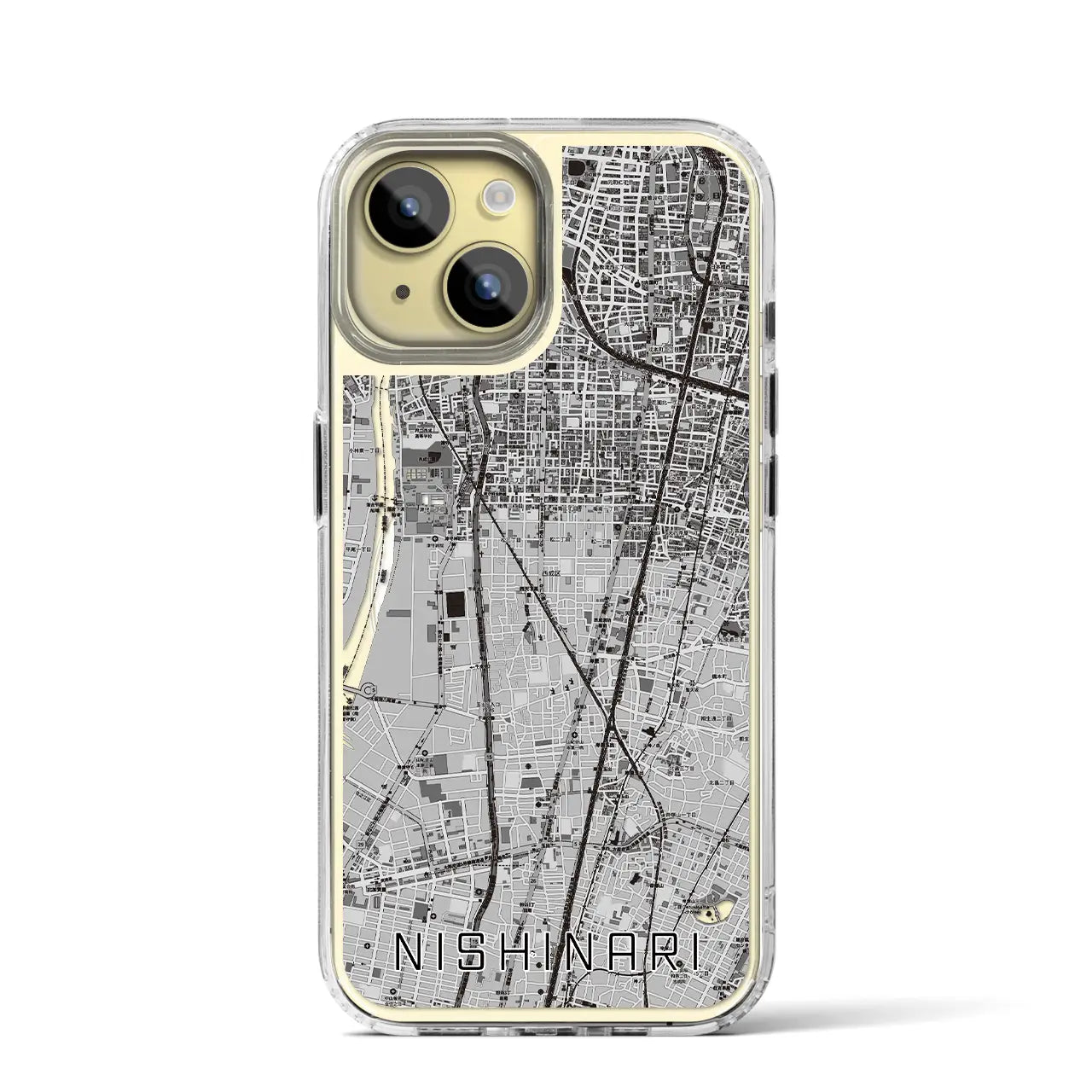 【西成(大阪府)】地図柄iPhoneケース(MagSafeタイプ)