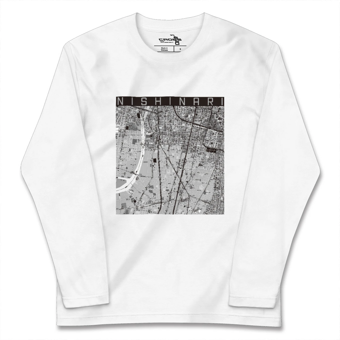 【西成(大阪府)】地図柄ロングスリーブTシャツ