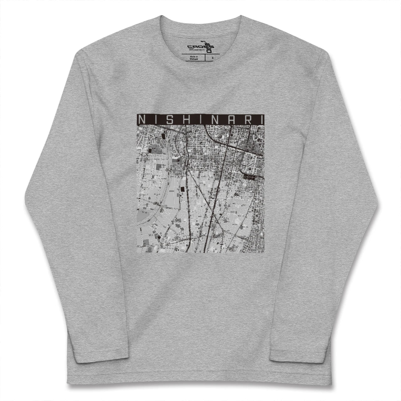 【西成(大阪府)】地図柄ロングスリーブTシャツ