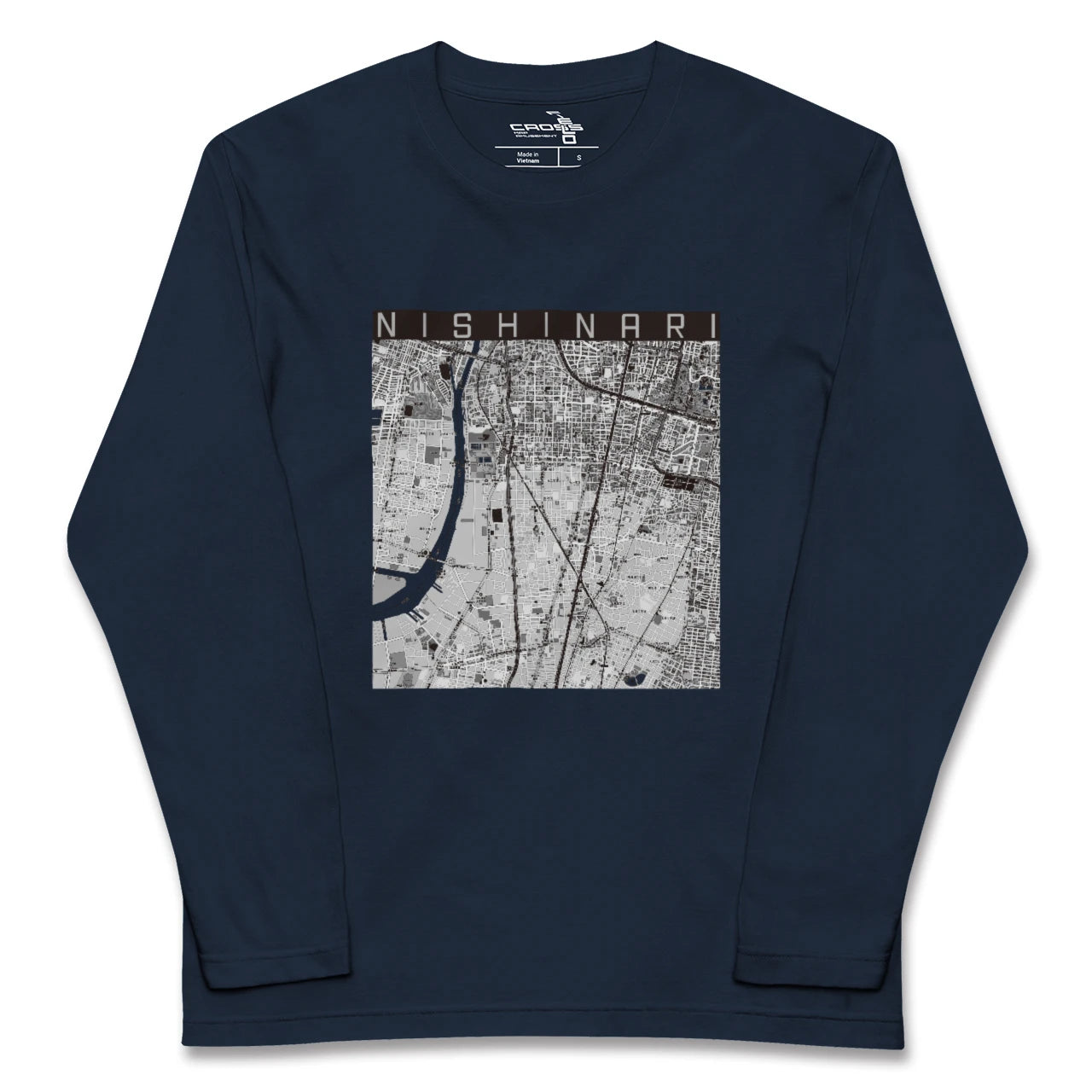 【西成(大阪府)】地図柄ロングスリーブTシャツ