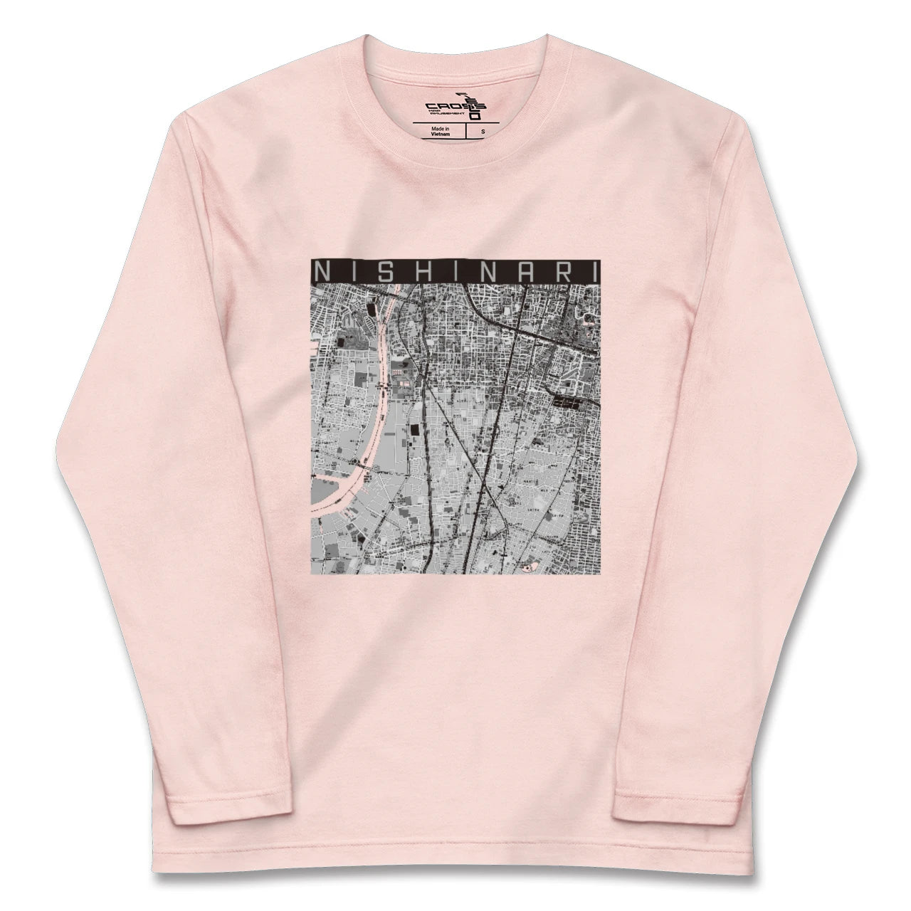 【西成(大阪府)】地図柄ロングスリーブTシャツ