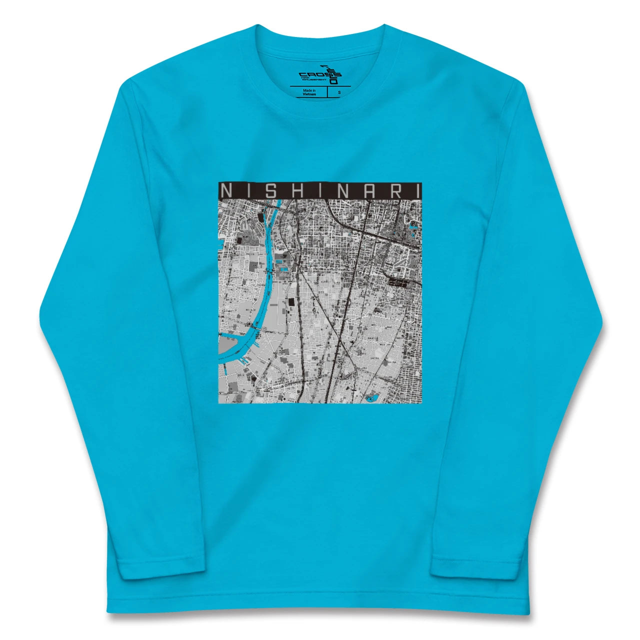 【西成(大阪府)】地図柄ロングスリーブTシャツ
