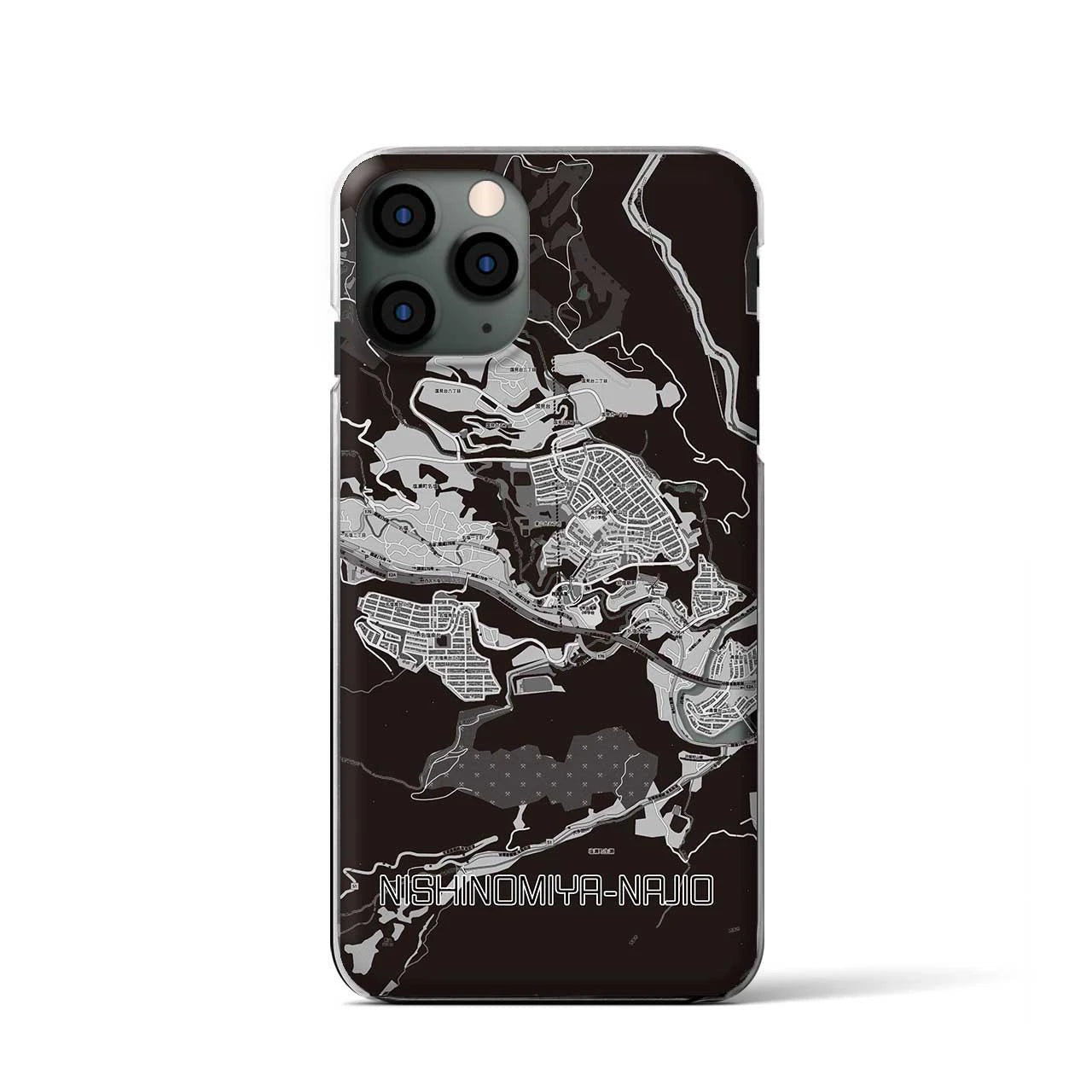 【西宮名塩(兵庫県)】地図柄iPhoneケース(クリアタイプ)