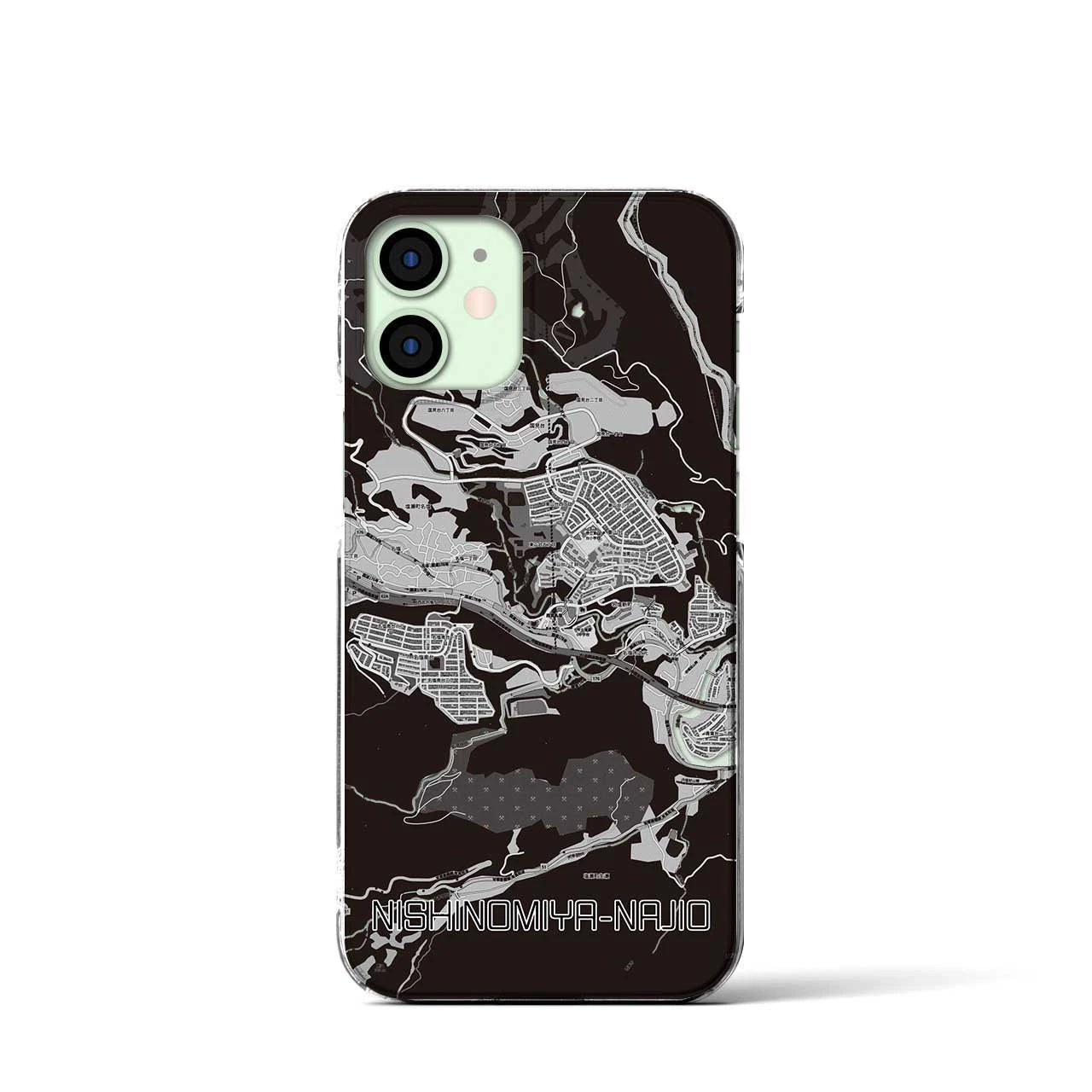 【西宮名塩(兵庫県)】地図柄iPhoneケース(クリアタイプ)