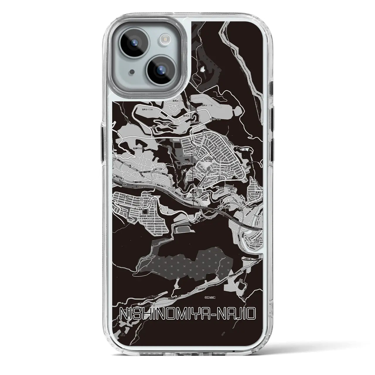 【西宮名塩(兵庫県)】地図柄iPhoneケース(MagSafeタイプ)