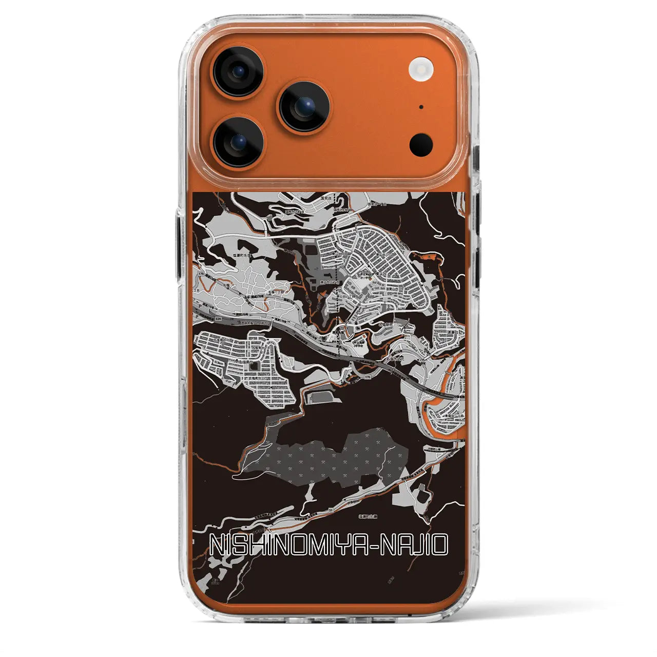 【西宮名塩(兵庫県)】地図柄iPhoneケース(MagSafeタイプ)