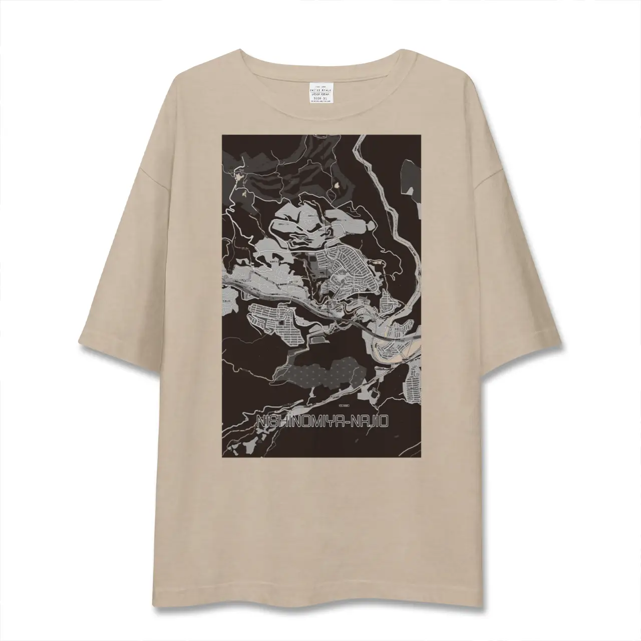 【西宮名塩(兵庫県)】地図柄ビッグシルエットTシャツ