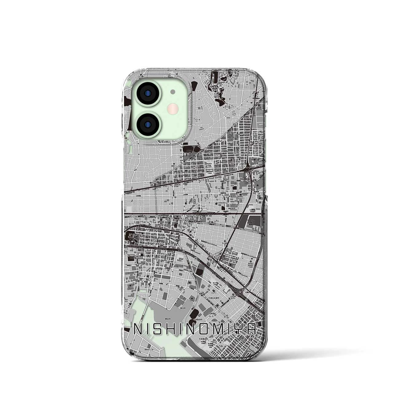 【西宮(兵庫県)】地図柄iPhoneケース(クリアタイプ)