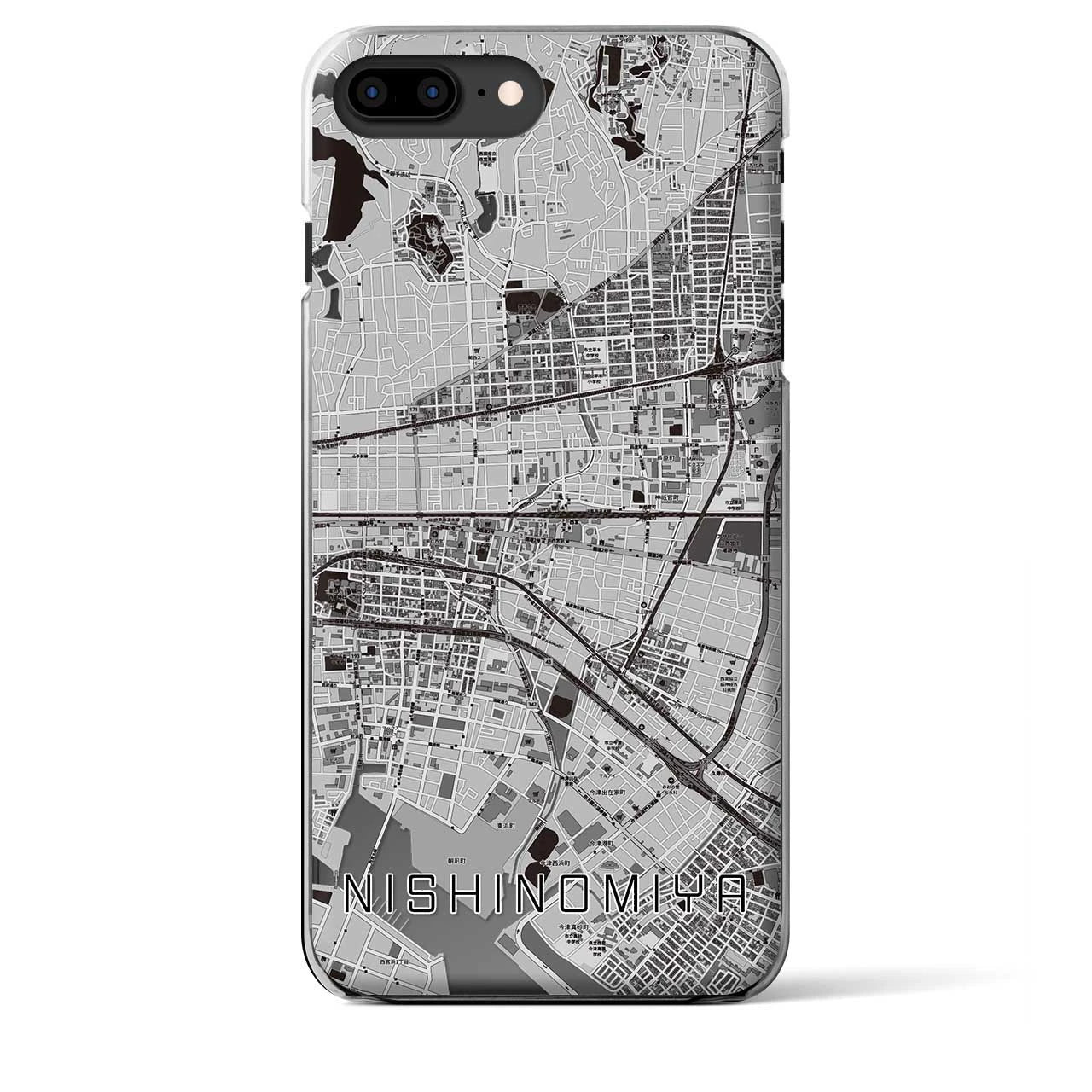 【西宮(兵庫県)】地図柄iPhoneケース(クリアタイプ)