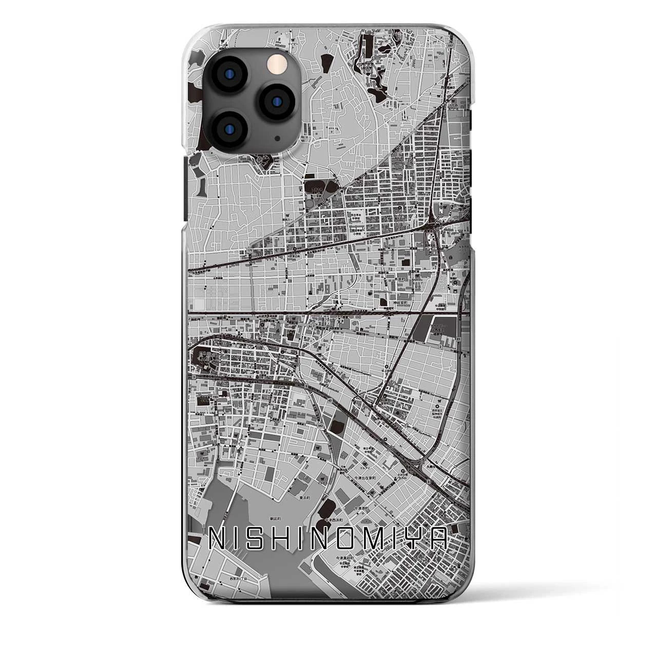 【西宮(兵庫県)】地図柄iPhoneケース(クリアタイプ)