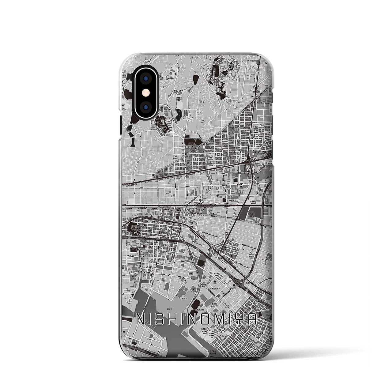【西宮(兵庫県)】地図柄iPhoneケース(クリアタイプ)