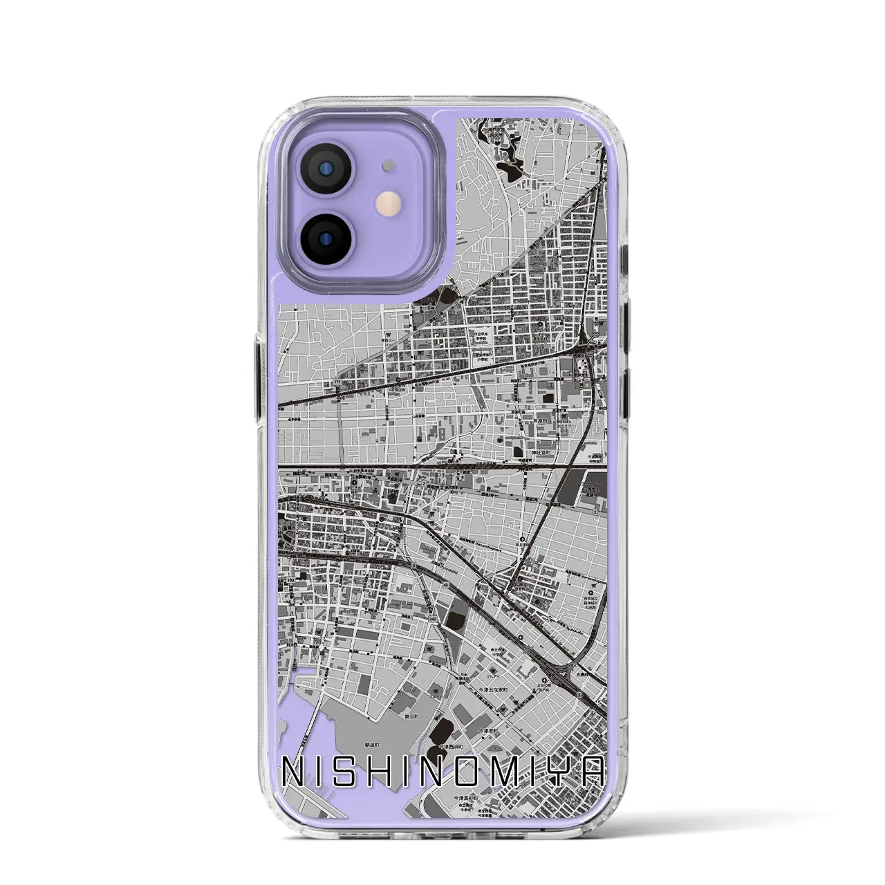 【西宮(兵庫県)】地図柄iPhoneケース(MagSafeタイプ)