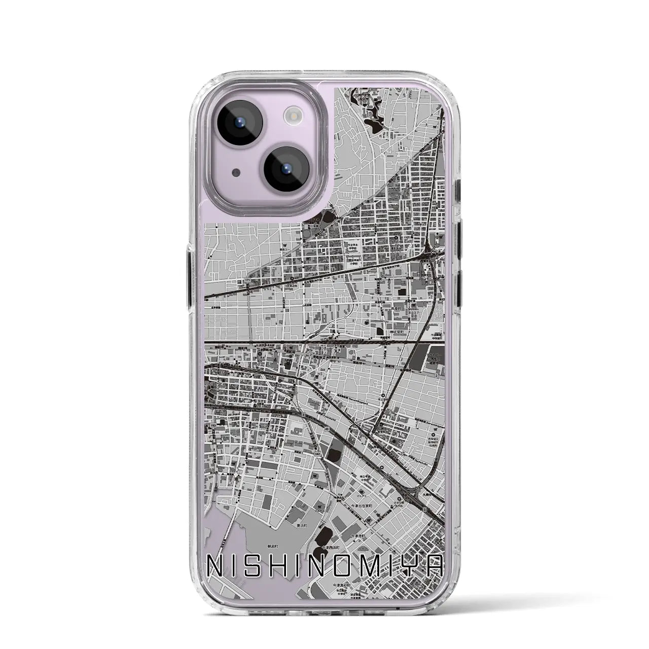 【西宮(兵庫県)】地図柄iPhoneケース(MagSafeタイプ)