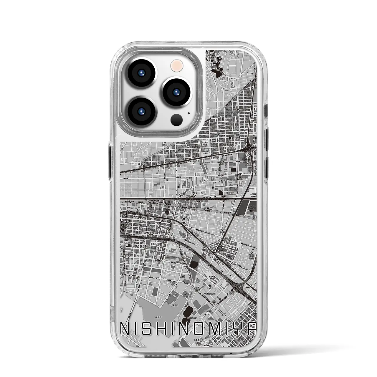 【西宮(兵庫県)】地図柄iPhoneケース(MagSafeタイプ)