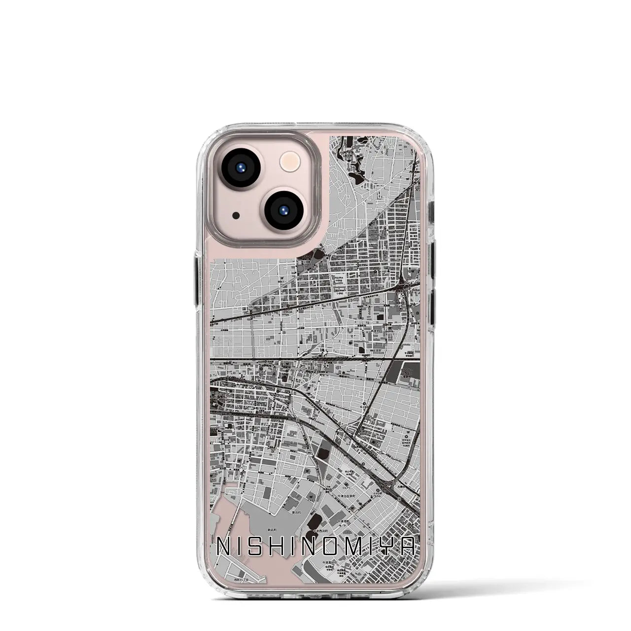 【西宮(兵庫県)】地図柄iPhoneケース(MagSafeタイプ)