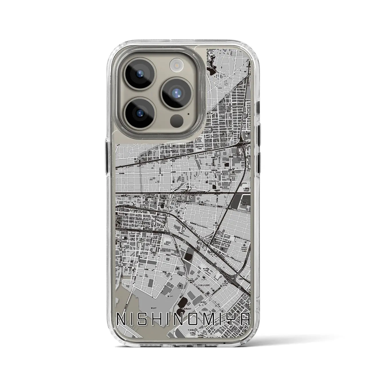 【西宮(兵庫県)】地図柄iPhoneケース(MagSafeタイプ)