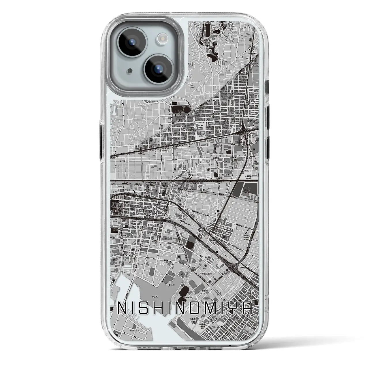 【西宮(兵庫県)】地図柄iPhoneケース(MagSafeタイプ)