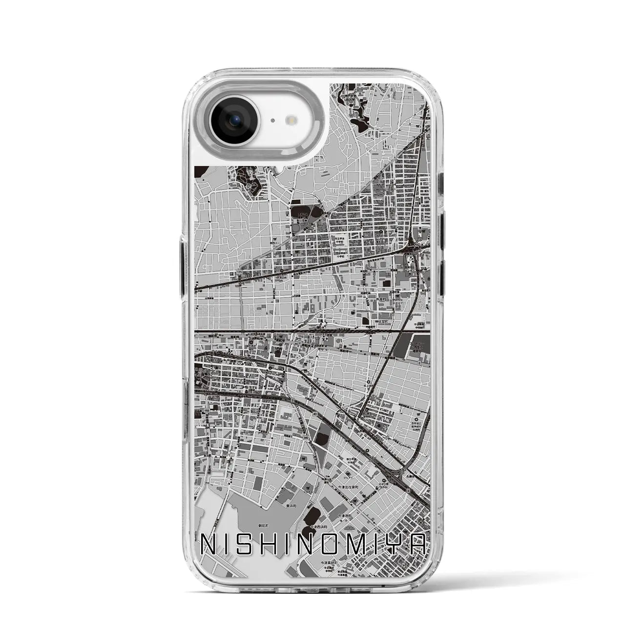 【西宮(兵庫県)】地図柄iPhoneケース(MagSafeタイプ)