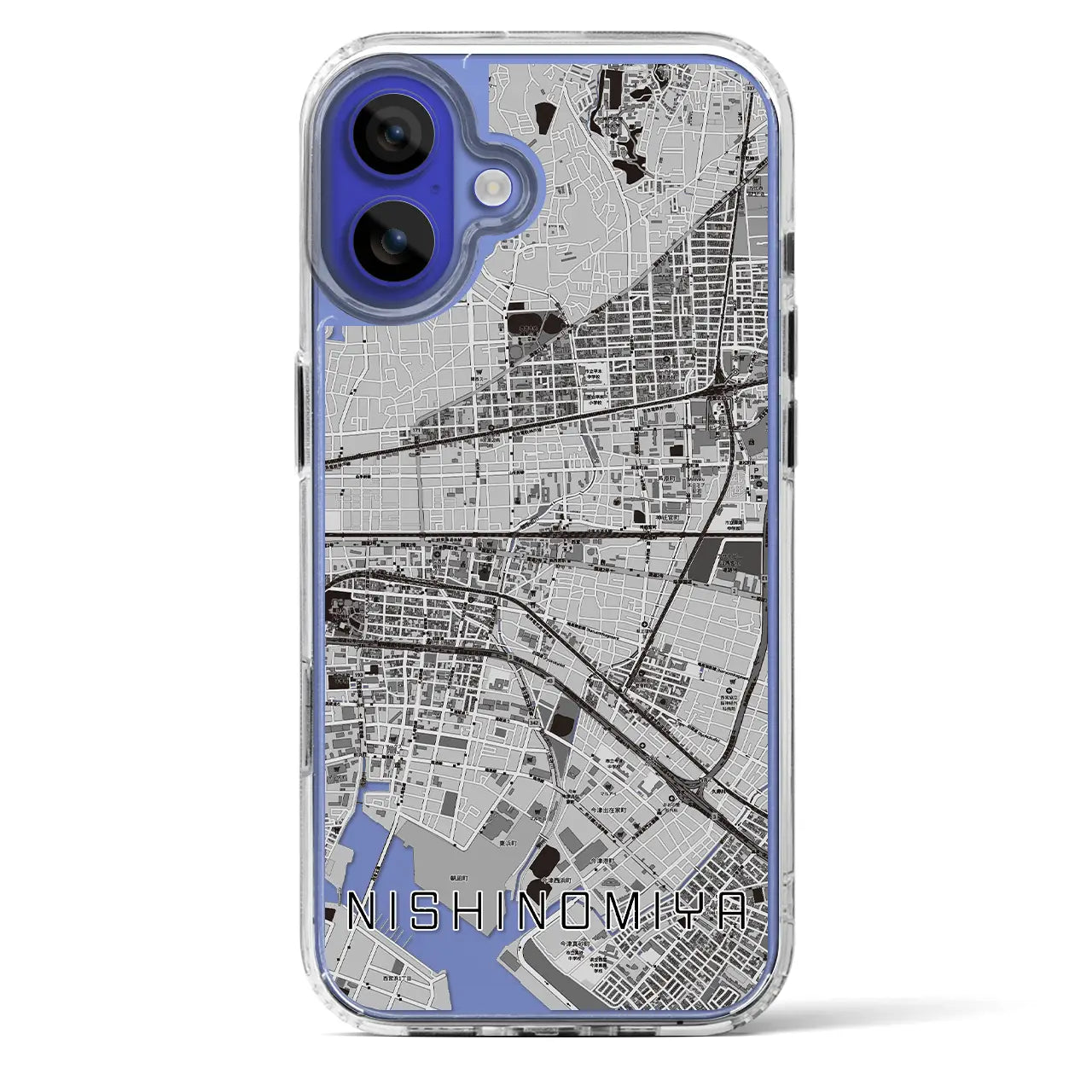 【西宮(兵庫県)】地図柄iPhoneケース(MagSafeタイプ)