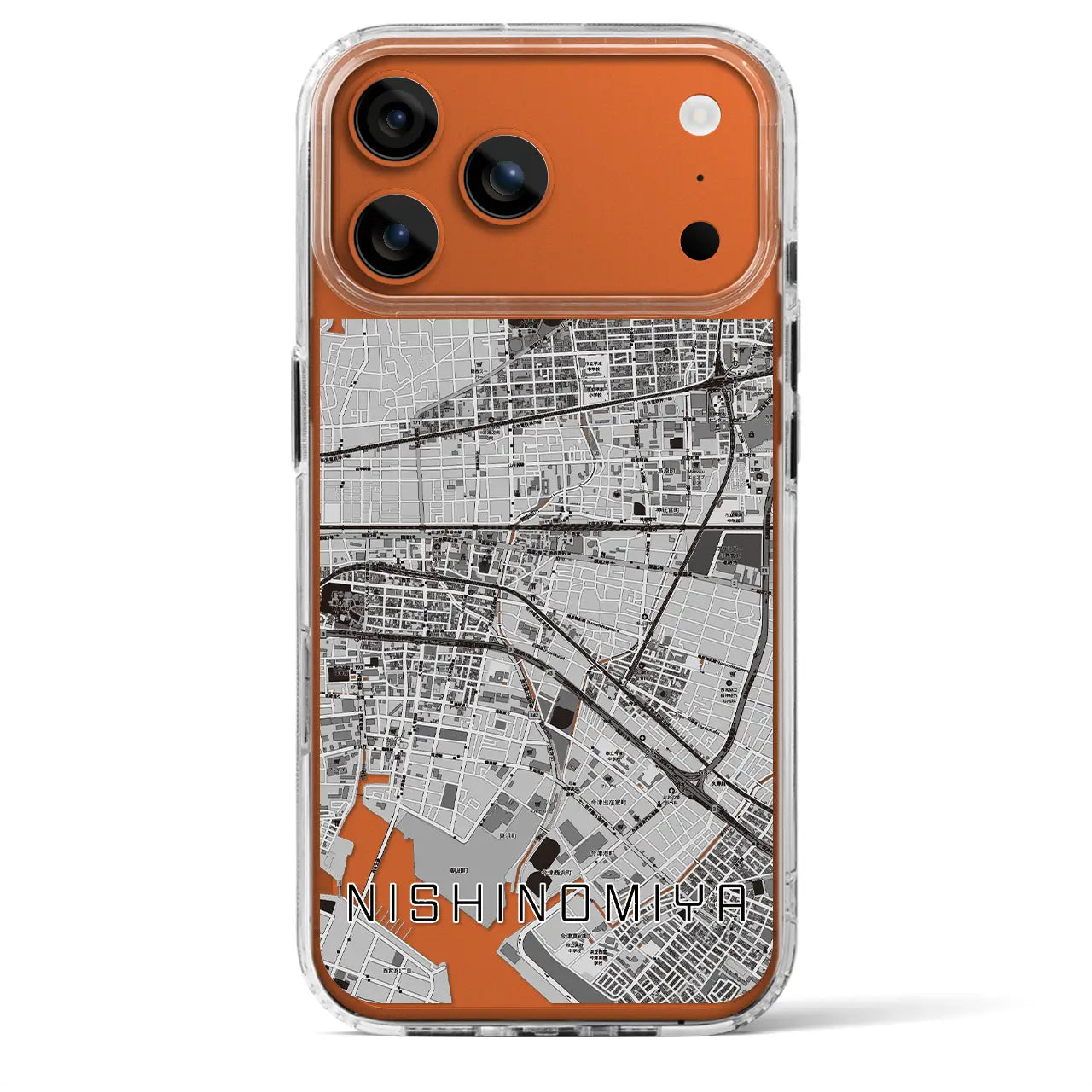 【西宮(兵庫県)】地図柄iPhoneケース(MagSafeタイプ)