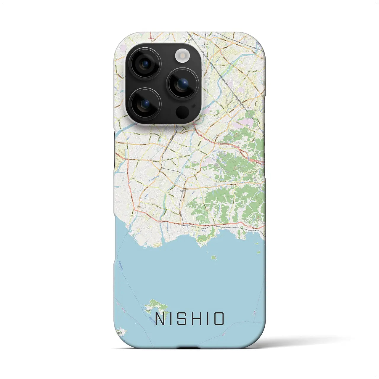 【西尾2(愛知県)】地図柄iPhoneケース(バックカバータイプ)
