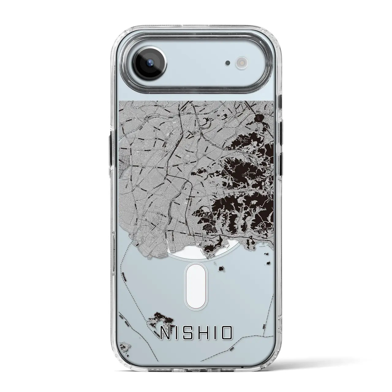 【西尾2(愛知県)】地図柄iPhoneケース(MagSafeタイプ)