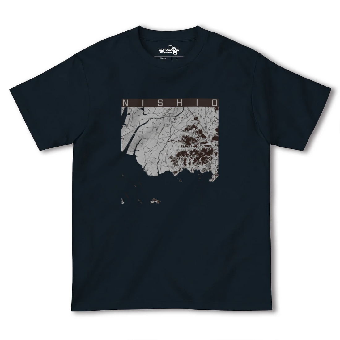 【西尾2(愛知県)】地図柄ヘビーウェイトTシャツ