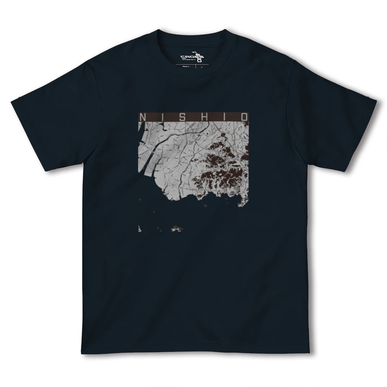 【西尾2(愛知県)】地図柄ヘビーウェイトTシャツ