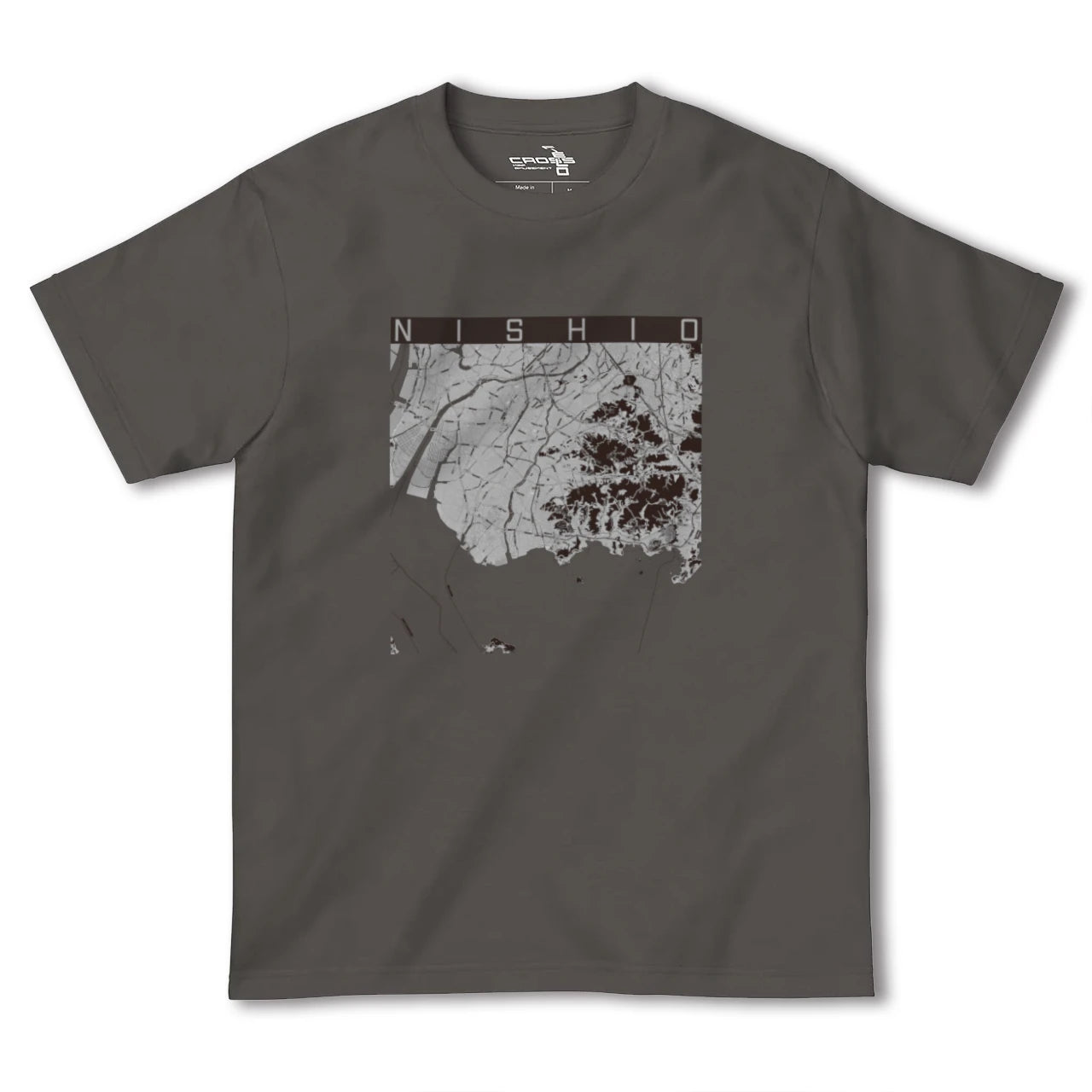 【西尾2(愛知県)】地図柄ヘビーウェイトTシャツ