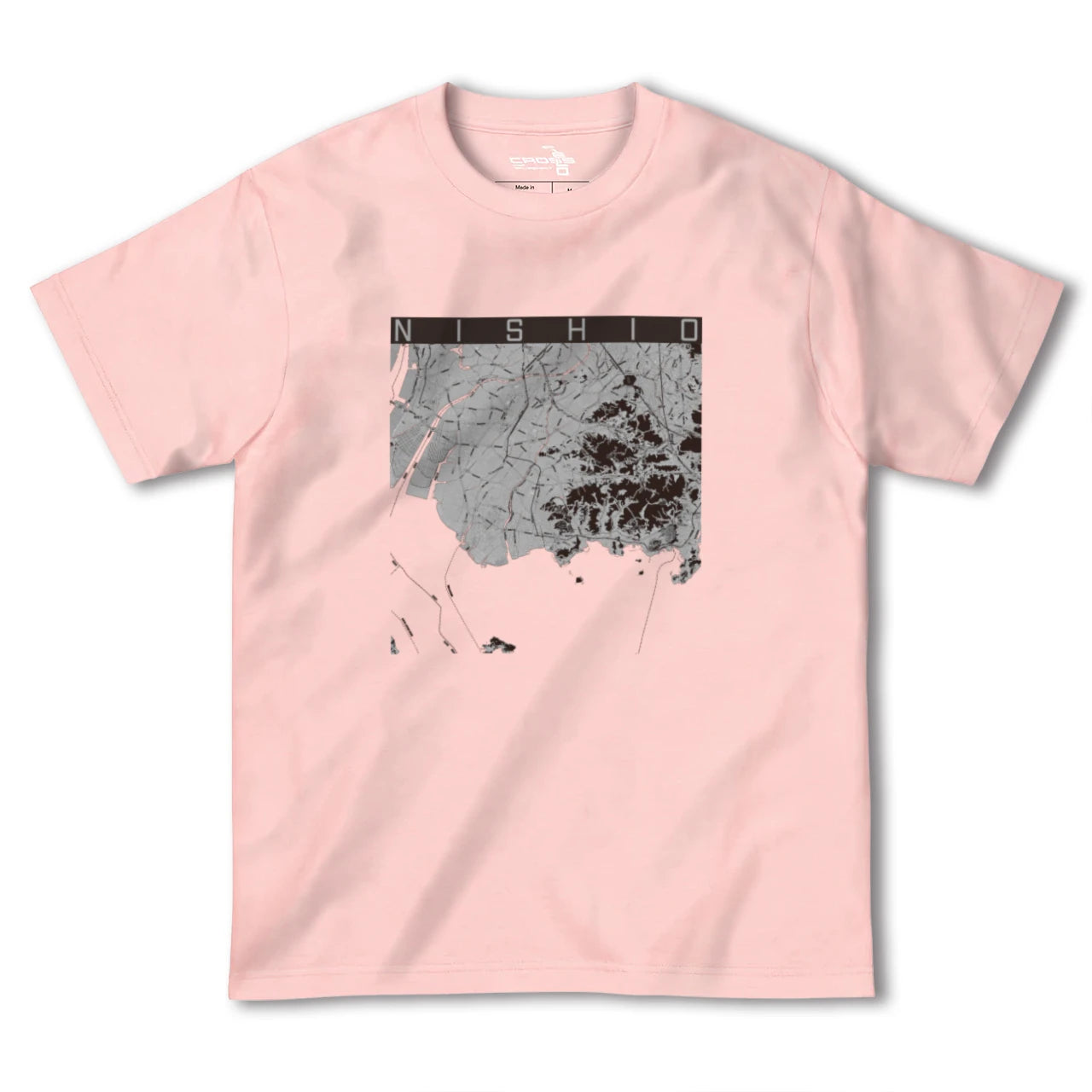 【西尾2(愛知県)】地図柄ヘビーウェイトTシャツ