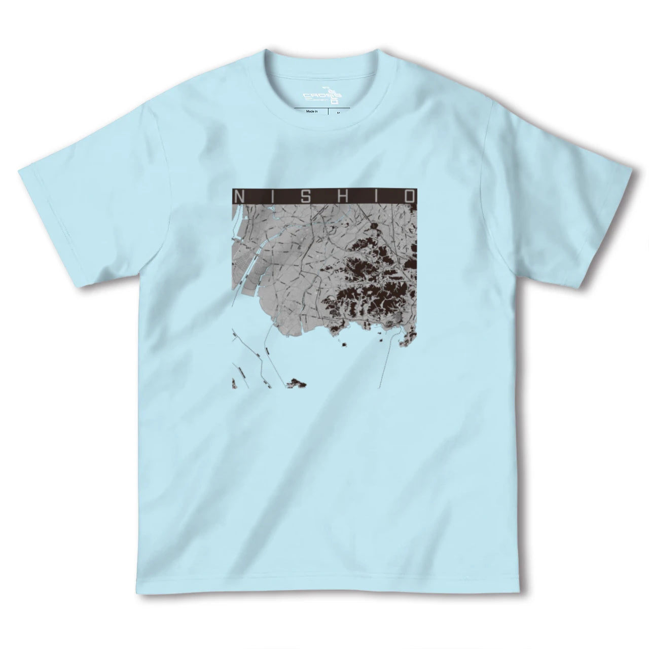 【西尾2(愛知県)】地図柄ヘビーウェイトTシャツ