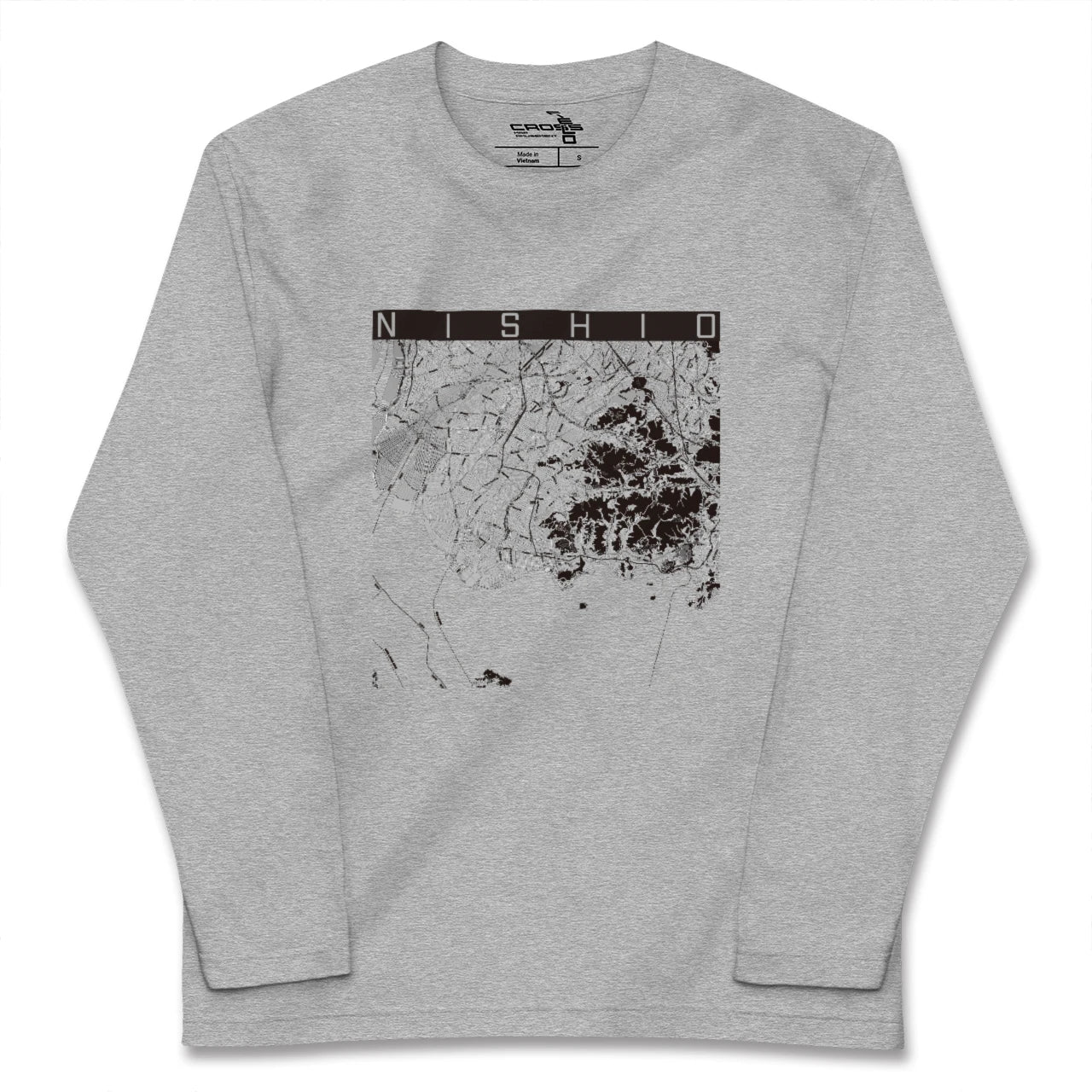 【西尾2(愛知県)】地図柄ロングスリーブTシャツ