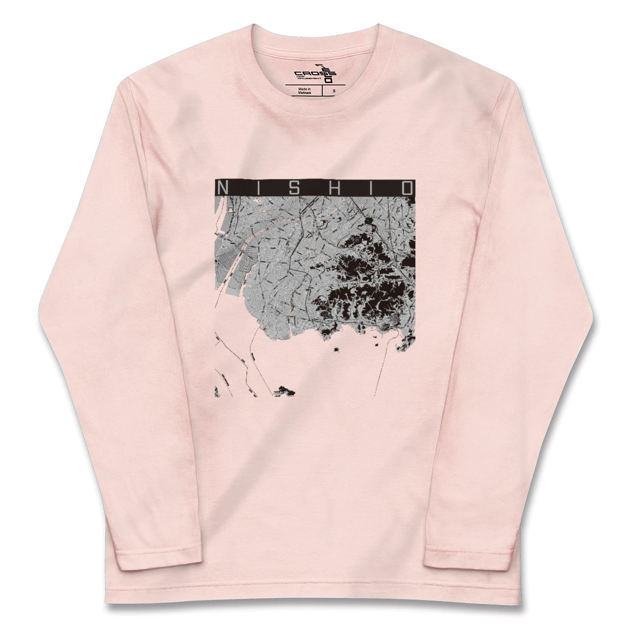 【西尾2(愛知県)】地図柄ロングスリーブTシャツ