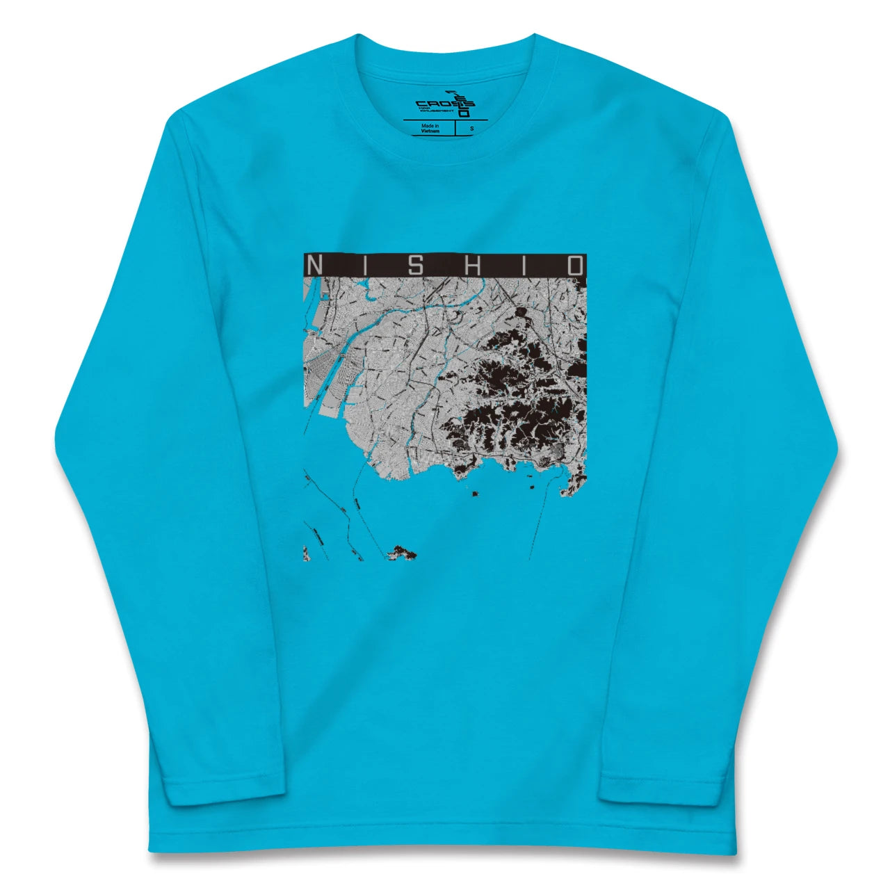 【西尾2(愛知県)】地図柄ロングスリーブTシャツ