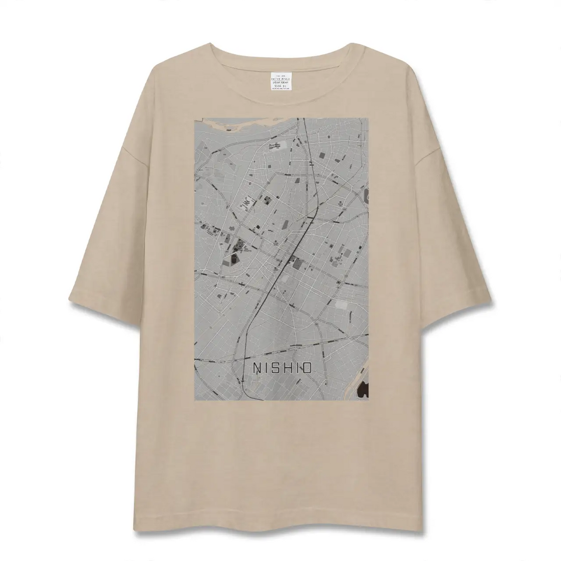 【西尾(愛知県)】地図柄ビッグシルエットTシャツ