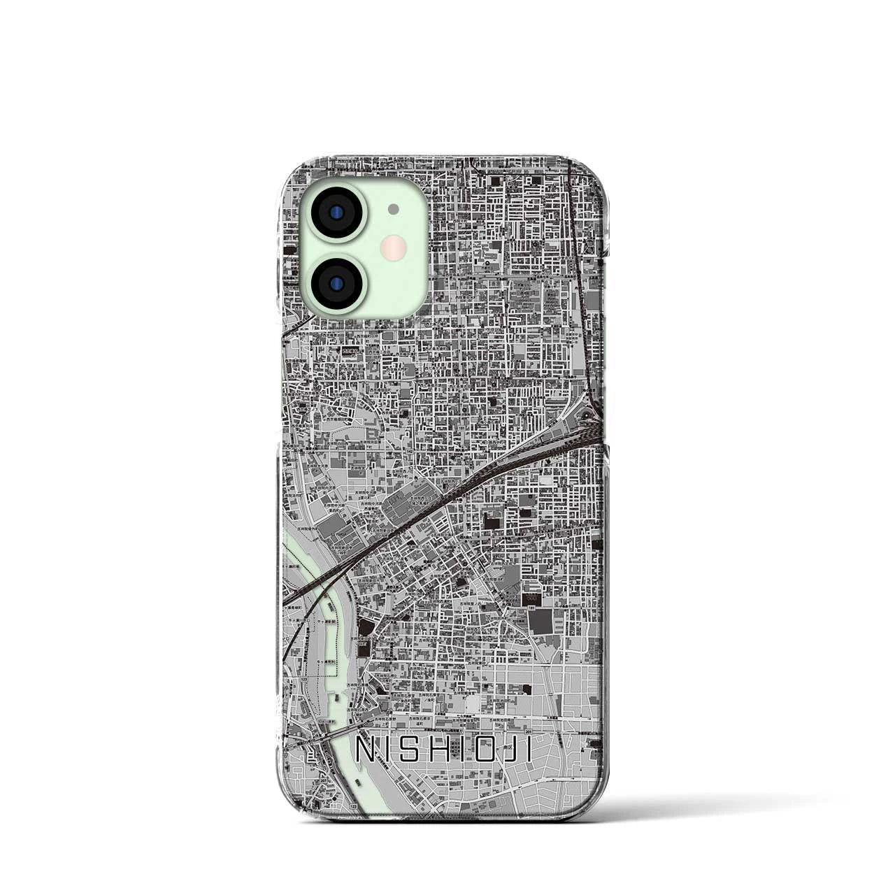 【西大路(京都府)】地図柄iPhoneケース(クリアタイプ)