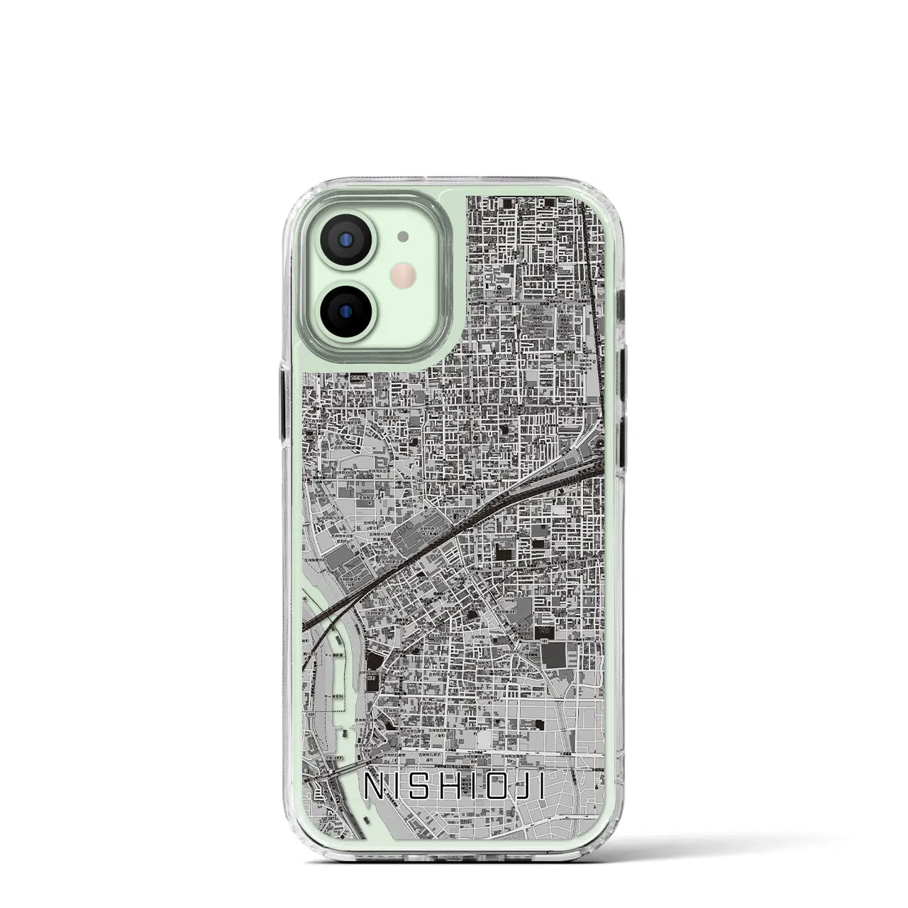 【西大路(京都府)】地図柄iPhoneケース(MagSafeタイプ)