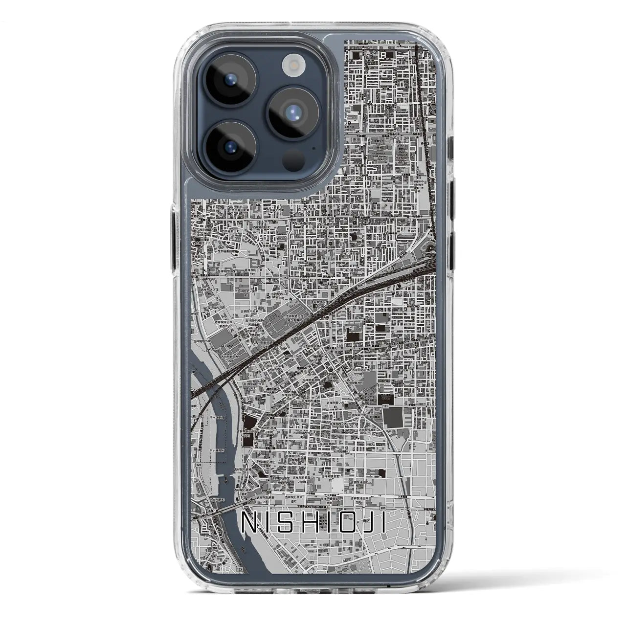 【西大路(京都府)】地図柄iPhoneケース(MagSafeタイプ)