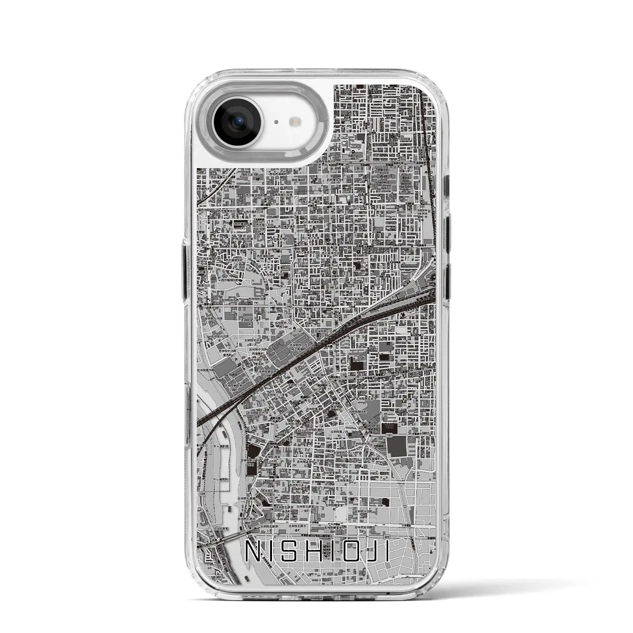 【西大路(京都府)】地図柄iPhoneケース(MagSafeタイプ)