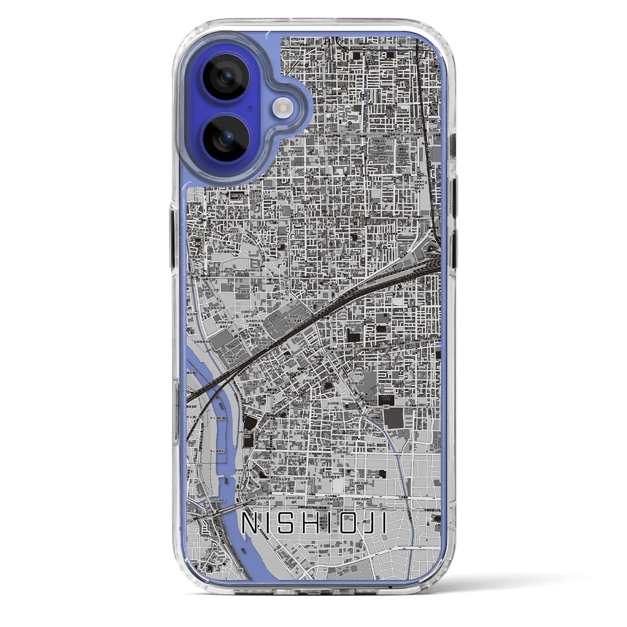 【西大路(京都府)】地図柄iPhoneケース(MagSafeタイプ)
