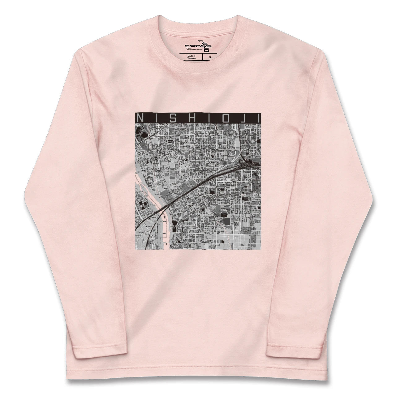 【西大路(京都府)】地図柄ロングスリーブTシャツ