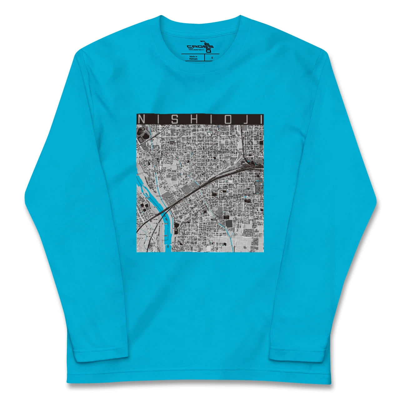 【西大路(京都府)】地図柄ロングスリーブTシャツ