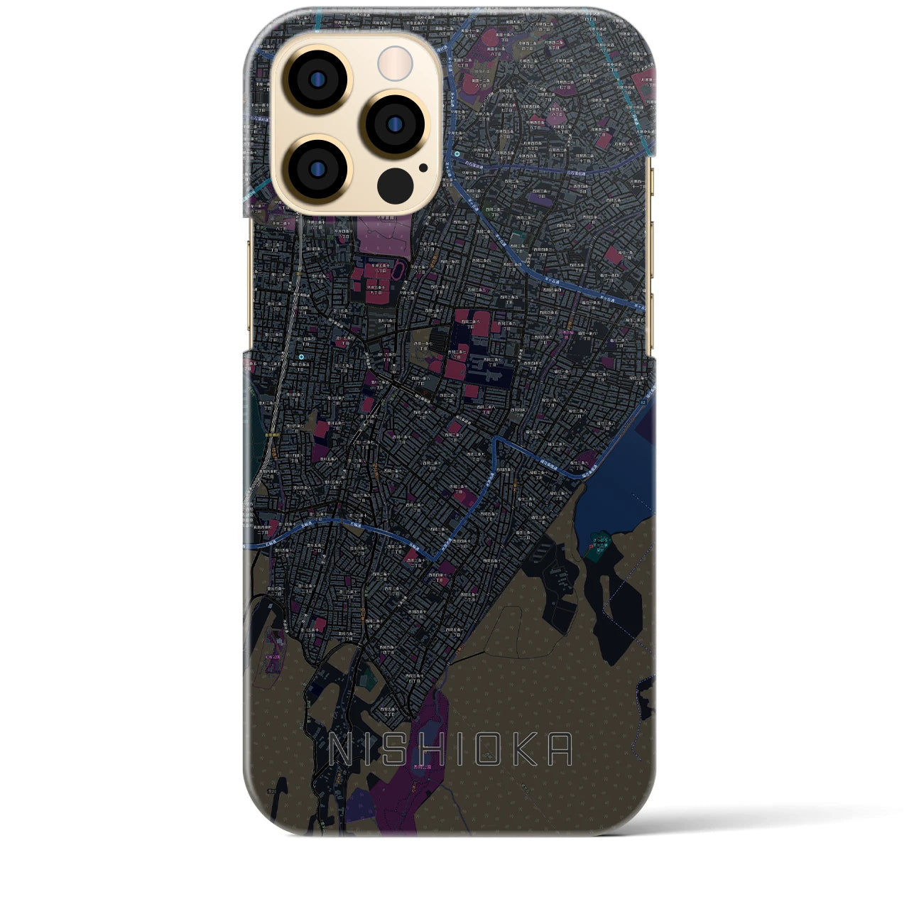 【西岡(北海道)】地図柄iPhoneケース(バックカバータイプ)
