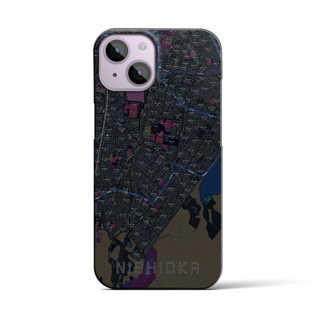 【西岡(北海道)】地図柄iPhoneケース(バックカバータイプ)