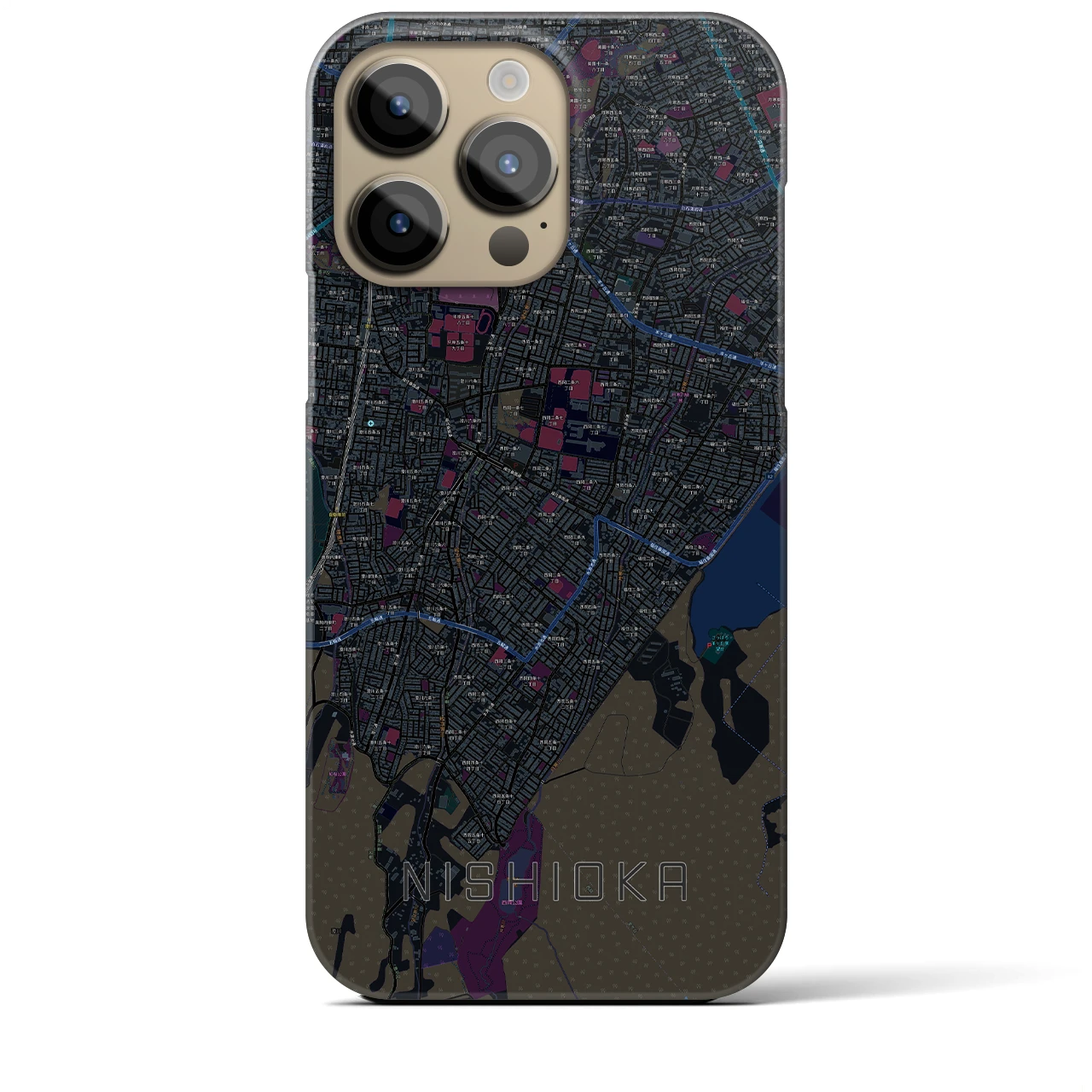 【西岡(北海道)】地図柄iPhoneケース(バックカバータイプ)